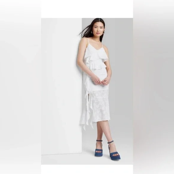 target white graduation dresses Zapaka Women Simple White Graduation Dress Lace Sleeves High Low Engagement Party Dress, White / US4 main image 0
